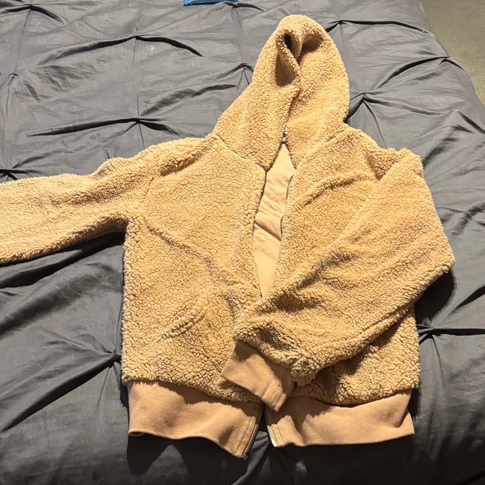 Cozy Tan Sherpa Hoodie
